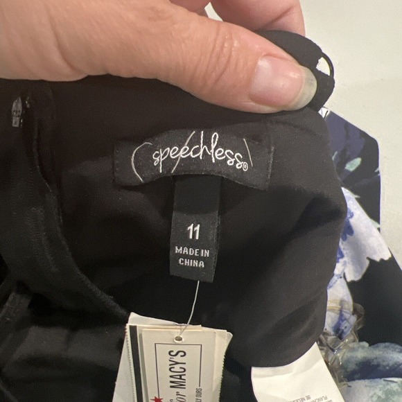 Speechless Dress Women 11‎ Black Halter Floral - Picture 13 of 14